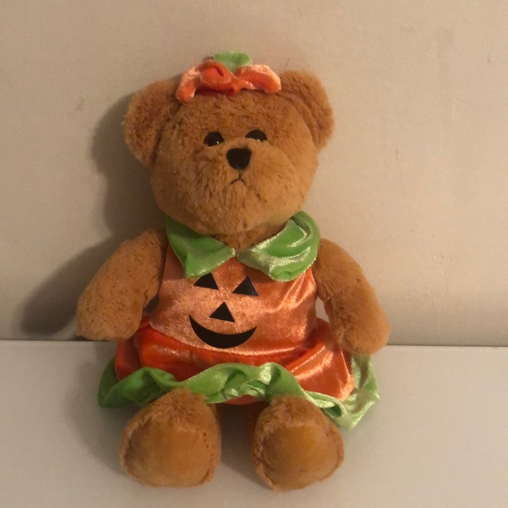 Bear Dressed as a Pumpkin. - Picture 1 of 4